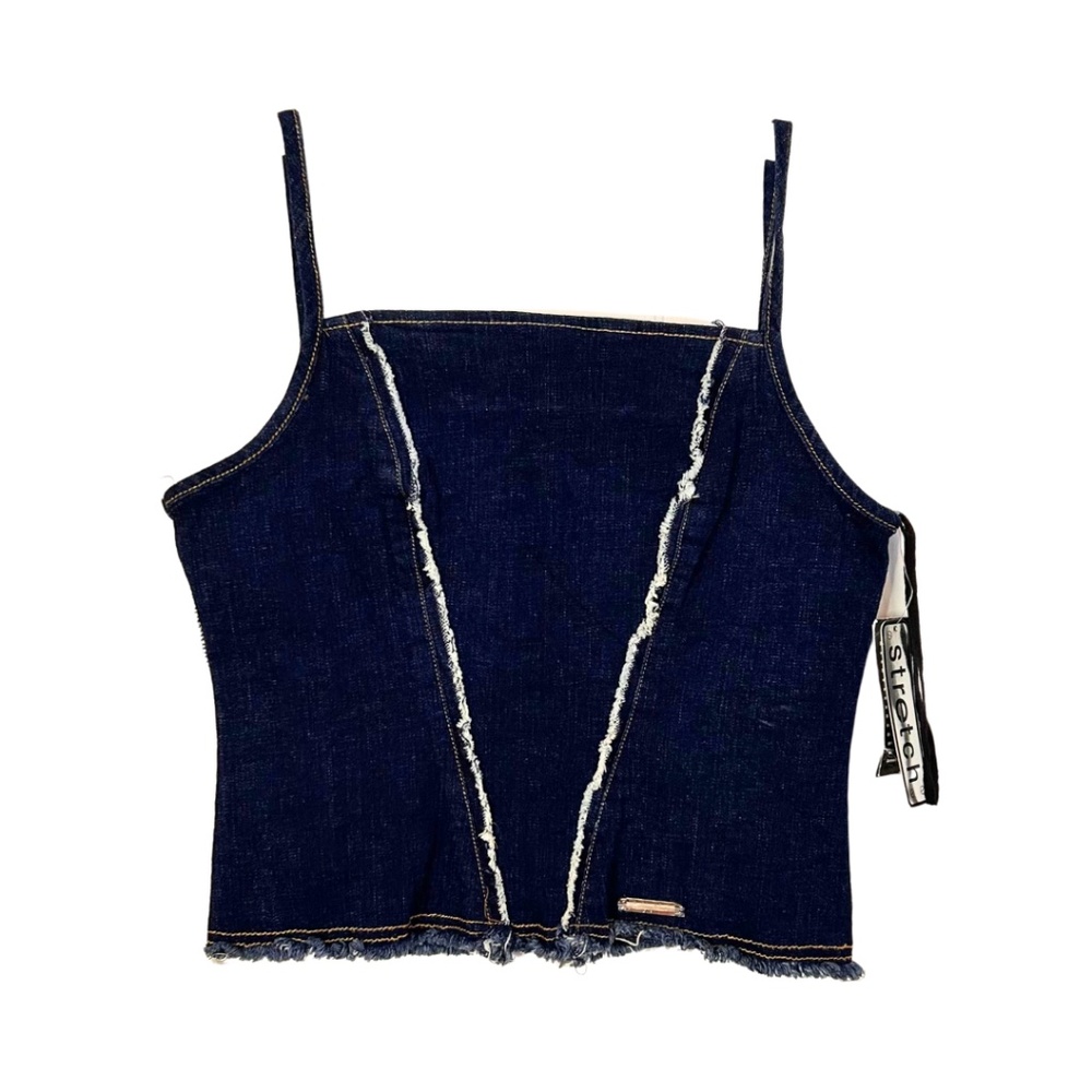 Baby Phat denim womens top sz XL vtg NWT deadstock Y2K Streetwear 90s Hip Hop